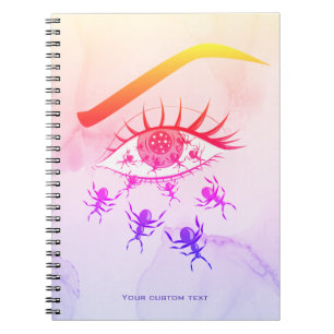Cuaderno Psicodélico Raro Trippy Horror Hippie