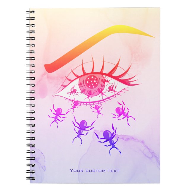 Cuaderno Psicodélico Raro Trippy Horror Hippie (Frente)