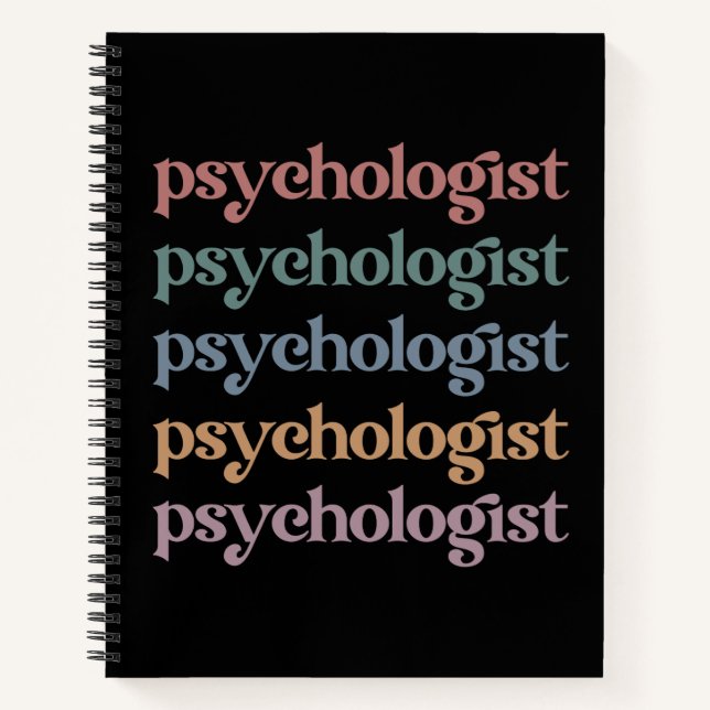 Cuaderno Psicólogo Retro Graduación Estudiantil de Psicolog (Anverso)