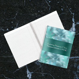 Cuaderno Psicoterapia o consejero con marea suave Verde azu