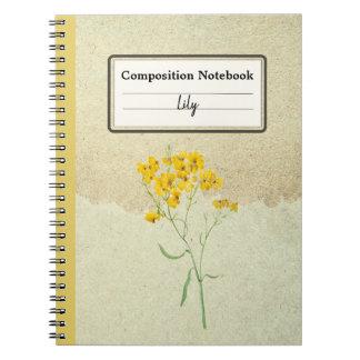 Cuaderno Psilostrofo Amarillo Sparsiflora Comp Personalizad