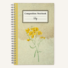 Cuaderno Psilostrofo Amarillo Sparsiflora Comp Personalizad