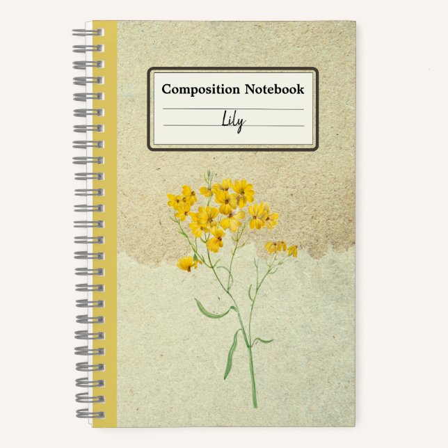 Cuaderno Psilostrofo Amarillo Sparsiflora Comp Personalizad (Anverso)