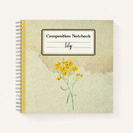 Cuaderno Psilostrofo Amarillo Sparsiflora Comp Personalizad