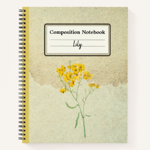 Cuaderno Psilostrofo Amarillo Sparsiflora Comp Personalizad