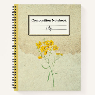 Cuaderno Psilostrofo Amarillo Sparsiflora Comp Personalizad