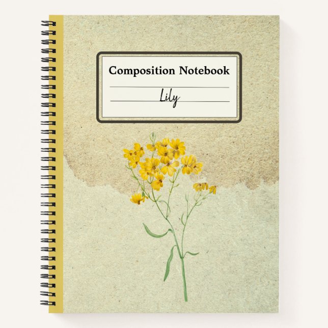 Cuaderno Psilostrofo Amarillo Sparsiflora Comp Personalizad (Anverso)