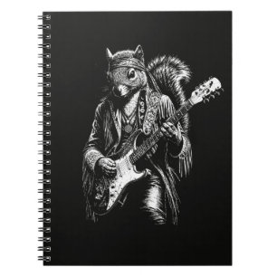 Cuaderno Psychedelic Guitar Squirrel - Divertida Roca Vinta
