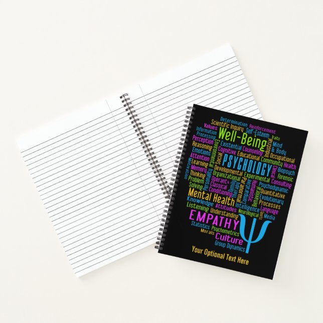 Cuaderno PSYCHOLOGY Word Cloud personalizado texto (Interior)