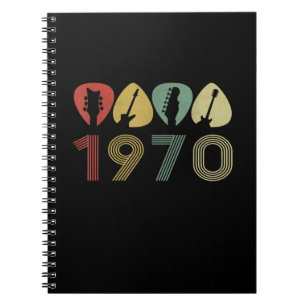 Cuaderno Púa de guitarra Guitarista 1970