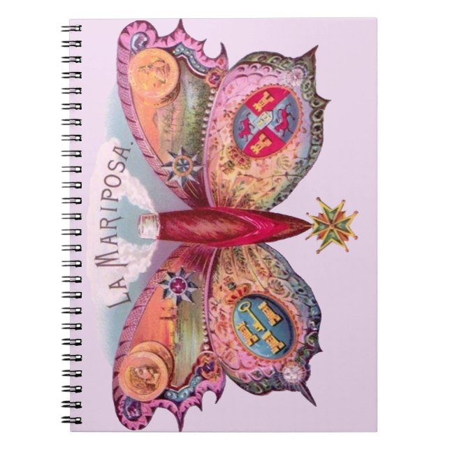 Cuaderno Publicidad de pintura de antigüedades de mariposa (Frente)