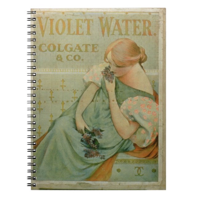 Cuaderno Publicidad de poster "agua violeta", por Colgate y (Frente)