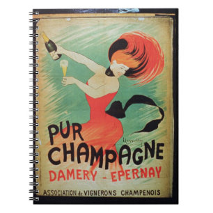 Cuaderno Publicidad de poster "Pur Champán", de Damery, E
