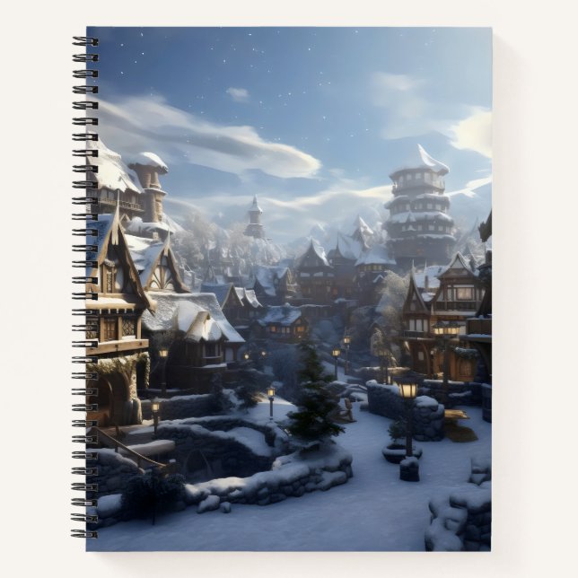 Cuaderno Pueblo de Invierno de Fantasía (Anverso)