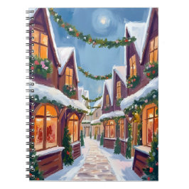 Cuaderno Pueblo de Navidad Acuarela Fiesta