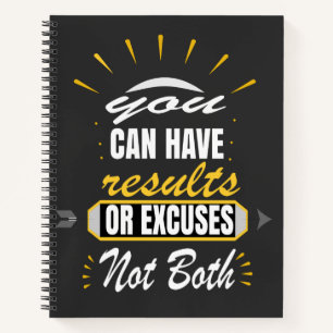Cuaderno Puede Tener Resultados O Excusas No Ambas Camiseta