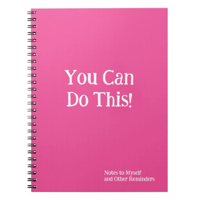 Cuaderno ¡Puedes Hacer Esto! Notas sobre mi blanco rosado c (Frente)