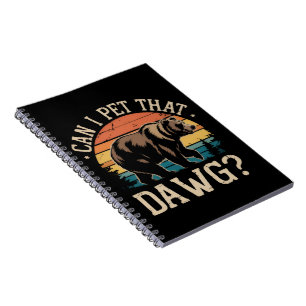 Cuaderno ¿Puedo acariciar a ese perro Oso Meme Camping Hiki