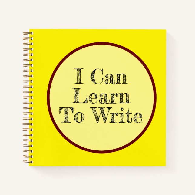 Cuaderno Puedo Aprender A Escribir Un Portátil Espiral (Anverso)