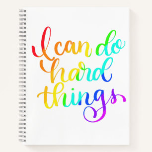 Cuaderno Puedo hacer cosas duras 8,5 x 11