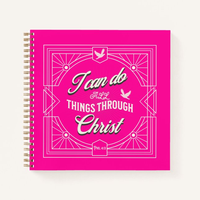 Cuaderno Puedo Hacer Todas Las Cosas A Través De Cristo (Anverso)