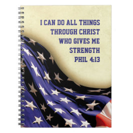 Cuaderno PUEDO HACER TODAS LAS COSAS | Phil 4:13 | BANDERA 