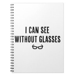 Cuaderno Puedo Ver Sin Gafas - Divertido Fiesta De Mentira