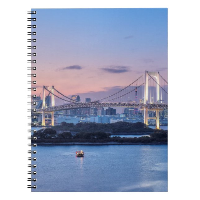 Cuaderno Puente Arcoíris al anochecer (Frente)
