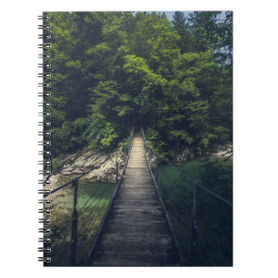 Cuaderno Puente colgante simple río Idrijca, Eslovenia