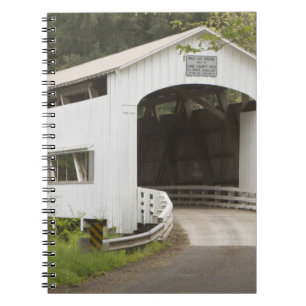 Cuaderno Puente cubierto de gato silvestre, condado de Lane