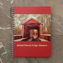 Cuaderno Puente cubierto de rojo de Ashland en Delaware en 