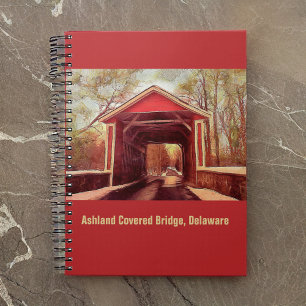 Cuaderno Puente cubierto de rojo de Ashland en Delaware en