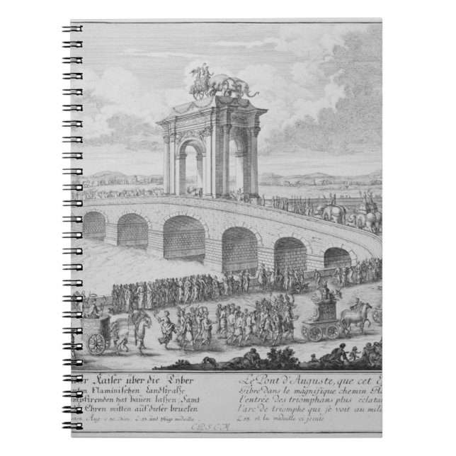 Cuaderno Puente de Augustus encendido vía Flaminia, cerca (Frente)