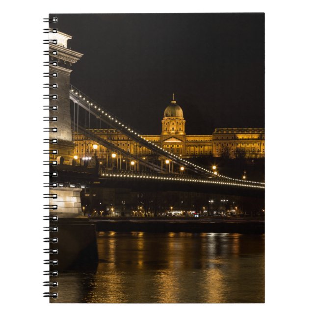 Cuaderno Puente de cadena con el Castillo Buda Hungría Buda (Frente)