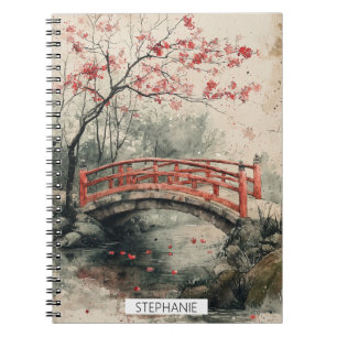 Cuaderno Puente de flor de cerezo Sumi-E paisaje (2)