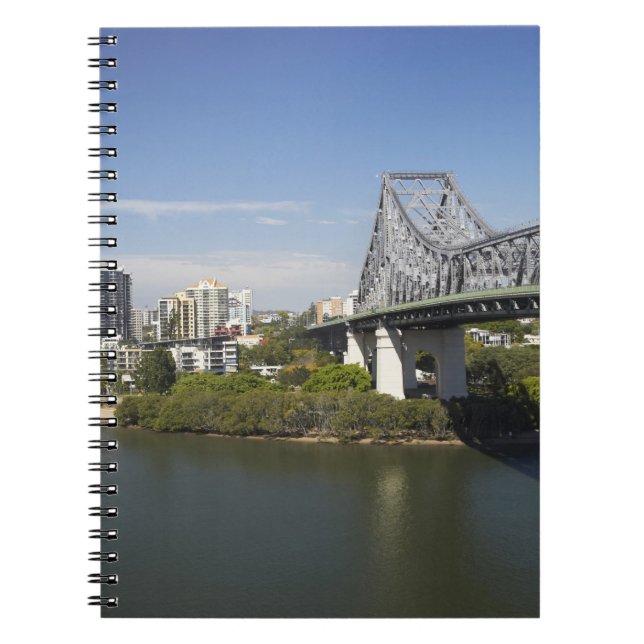 Cuaderno Puente de historias, río Brisbane y canguro (Frente)