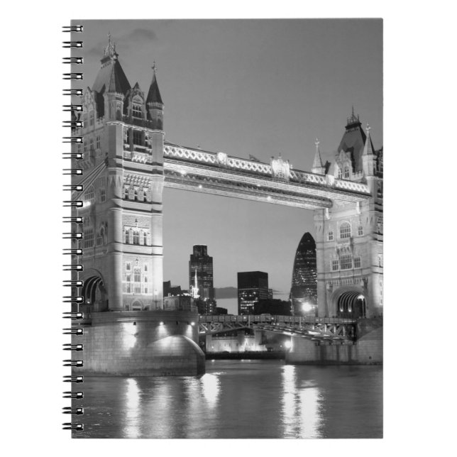 Cuaderno Puente de la Torre de Londres Blanco Negro (Frente)