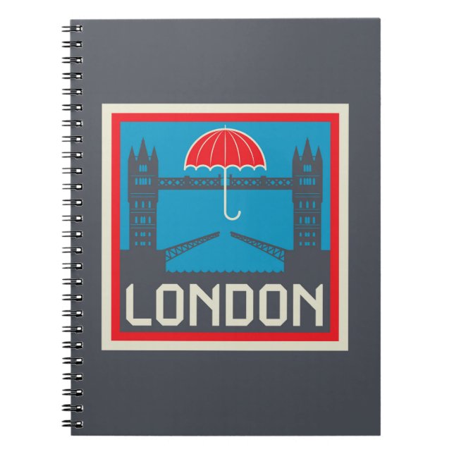 Cuaderno Puente de Londres con el paraguas (Frente)