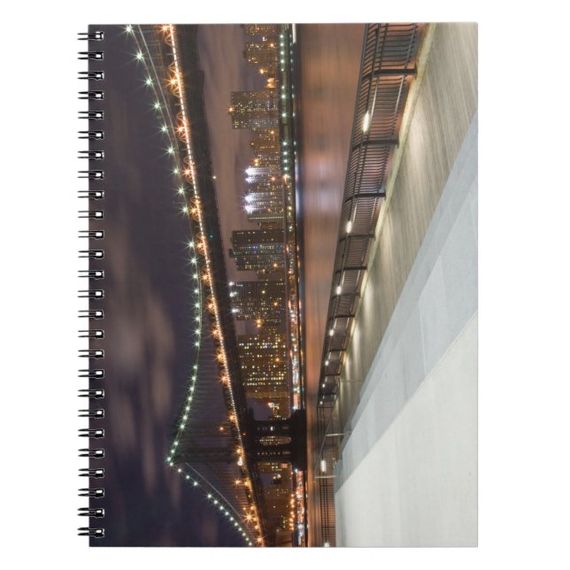 Cuaderno Puente de Manhattan y horizonte de NYC (Frente)