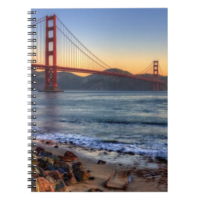 Cuaderno Puente Golden Gate del rastro de San Francisco Bay (Frente)