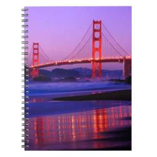 Cuaderno Puente Golden Gate en la playa del panadero en el