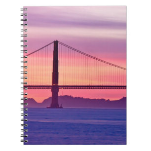 Cuaderno Puente Golden Gate en la puesta del sol
