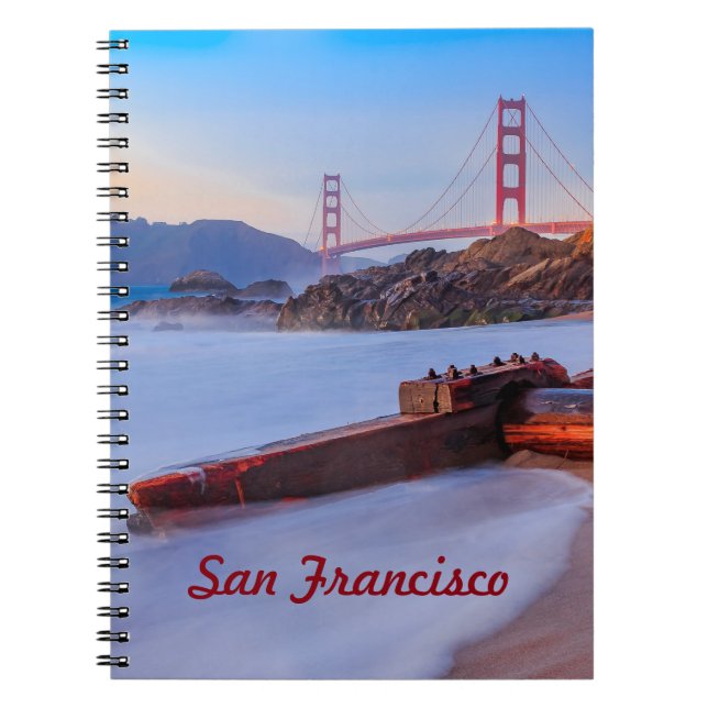 Cuaderno Puente Golden Gate en San Francisco, Baker Beach (Frente)