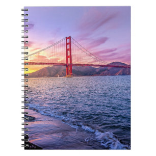 Cuaderno Puente Golden Gate, punto de referencia famoso,