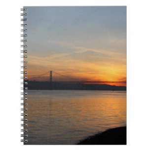 Cuaderno Puente sobre el río Tajo al atardecer