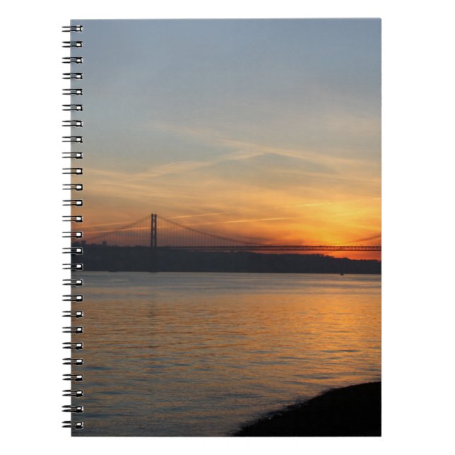 Cuaderno Puente sobre el río Tajo al atardecer (Frente)