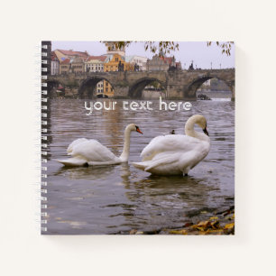 Cuaderno Puente Swans y Charles en Praga