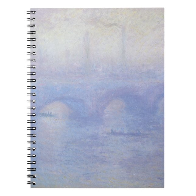 Cuaderno Puente Waterloo, efecto húmedo de Claude Monet (Frente)