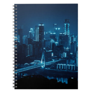 Cuaderno Puente y arquitectura urbana por la noche en Cho