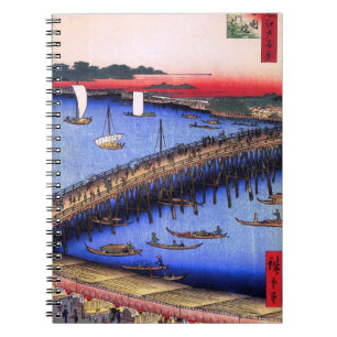 Cuaderno Puente y el gran Riverbank (両国橋大川ばた)